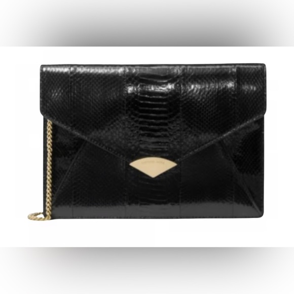 RARE, Auth MK Genuine Snake Skin envelope clutch handbag - Picture 3 of 11
